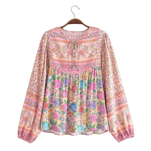 Pink Boho Top main image 0
